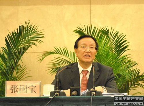 1月6日-7日，国家能源局在京召开全国能源工作会议。图为国家发展改革委副主任、国家能源局局长张国宝作工作报告。中国政府网 张爽 摄